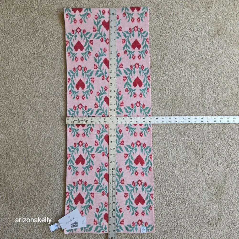 NWT Vera Bradley Knit Heart Scarf - Picture 2 of 8